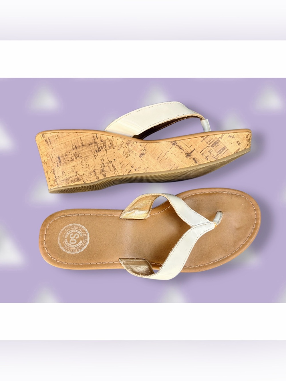 White Platform Thong Sandals